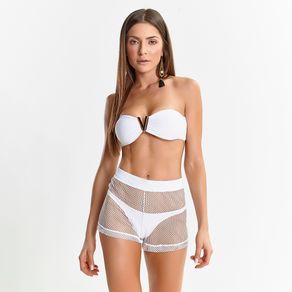 Shorts Feminino Beachwear Labellamafia Off White