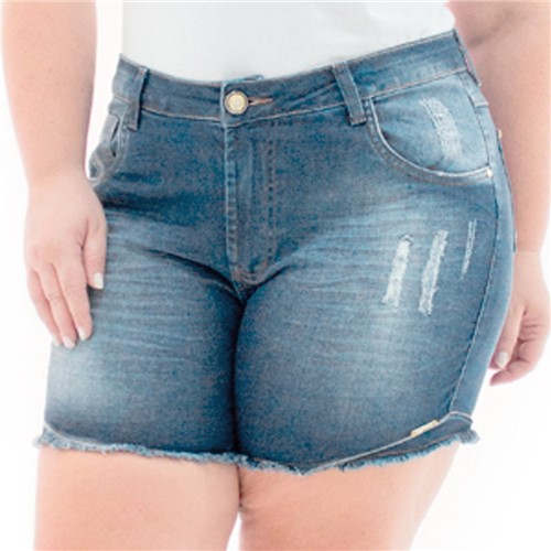 Shorts Feminino Jeans Munich com Lycra Plus Size
