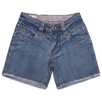 Shorts Jeans Barra Desfiada - Baby Classic