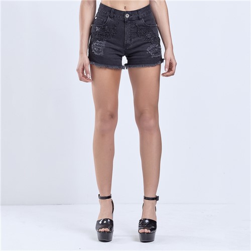 Shorts Jeans Feminino Labellamafia Passion Black - 36