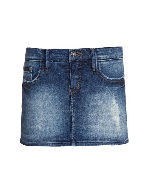 Shorts Saia Jeans Infantil Calvin Klein Jeans Five Pockets Azul Médio - 6