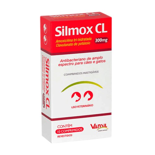 Silmox Cl 300mg para Cães e Gatos com 10 Comprimidos