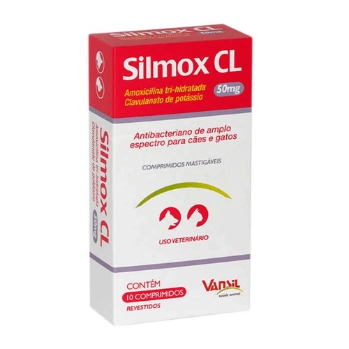 Silmox Cl 50mg para Cães e Gatos com 10 Comprimidos