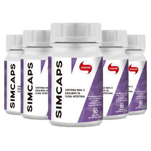Simcaps (lactobacilos) Probiótico - 5 Un de 30 Cápsulas - Vitafor