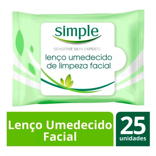 Simple Cleansing Lenço de Limpeza Facial e Demaquilante 25 Unidades