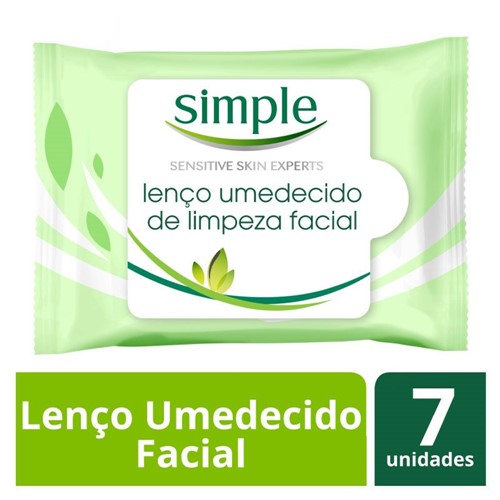 Simple Cleansing Lenço de Limpeza Facial e Demaquilante 7 Unidades