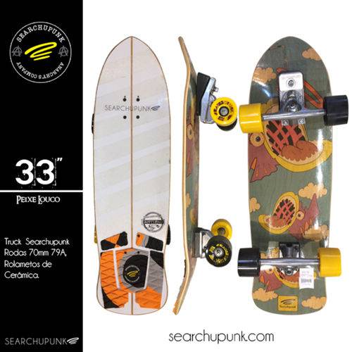 Simulador Searchupunk de Surf ou Skate Simulador de Surf Peixe Louco 33