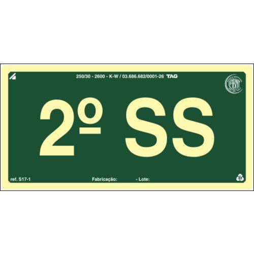 Sinalização Certificada para Pavimento S17-ss2 - PVC 2mm