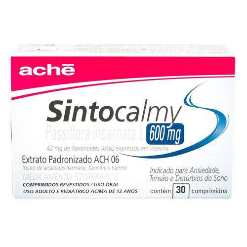 Sintocalmy 600 Mg com 30 Comprimidos Revestido Ache