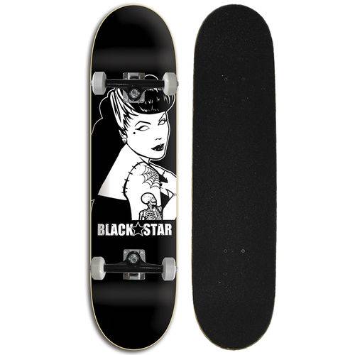 Skate Completo Iniciante Black Star Pinup 7.8