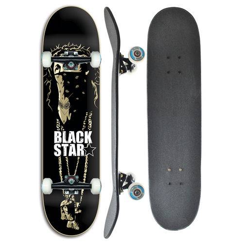 Skate Completo Profissional Black Star Espinho 8.0