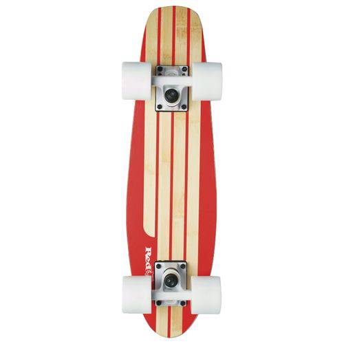 Skate Cruiser Red Nose Bamboo ABEC-7 Rodas Brancas