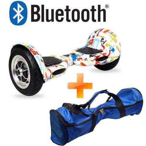 Skate Elétrico 10 Pol Overboard Bluetooth Hoverboard + Bolsa