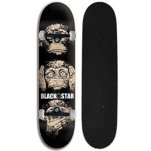 Skate Street Completo Iniciante Black Star - Sentidos