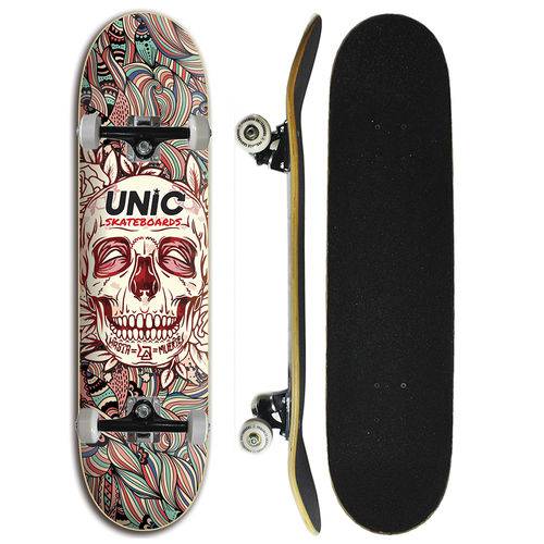 Skate Iniciante Completo Unic Skateboard - Caveira