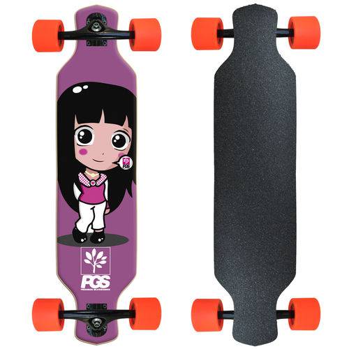 Skate Longboard Completo Pgs - Menina