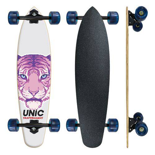 Skate Longboard Completo Unic - Tigre Rosa