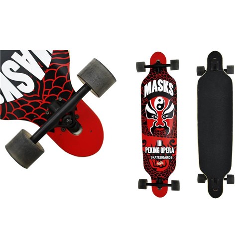 Skate Longboard Mascara Vermelha Abec 7