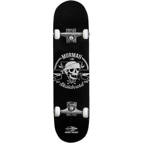 Skateboard Mormaii 498400 Chill Caveira Preto e Branco
