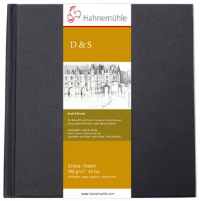 Sketchbook D&S 140 G/m² 14 X 14 com 80 Folhas Capa Preta Hahnemuhle