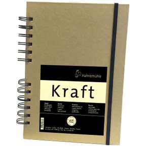 Sketchbook Kraft 120 G/m² A-4 com 80 Folhas com Espiral Hahnemuhle