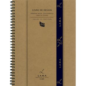 Sketchbook Livre de Dessin 150 G/m² A-5 com 50 Folhas com Espiral Lana