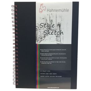 Sketchbook Style Espiral Vermelho 120 G/m² A-4 com 64 Folhas Hahnemuhle