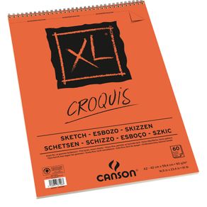 Sketchbook XL Croquis 90 G/m² A-2 42,0 X 59,4 Cm com 60 Folhas Canson