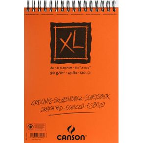 Sketchbook XL Croquis 90 G/m² A-4 21,0 X 29,7 Cm com 120 Folhas Canson