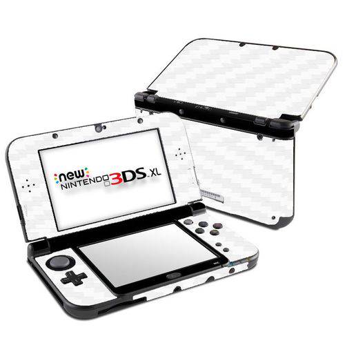 Skin Adesivo Protetor 4D Fibra de Carbono New Nintendo 3DS XL (4D Branco)