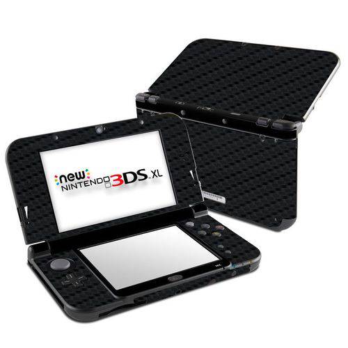 Skin Adesivo Protetor 4D Fibra de Carbono New Nintendo 3DS XL (4D Preto)