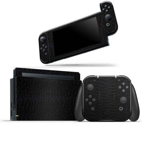 Skin Adesivo Protetor 4D Fibra de Carbono Nintendo Switch (Couro)