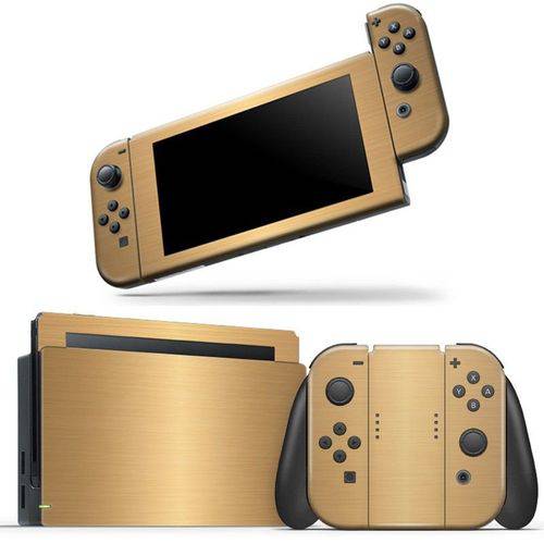 Skin Adesivo Protetor Nintendo Switch (Dourado)