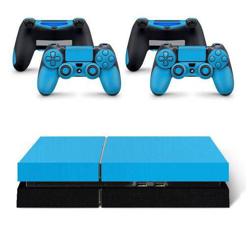 Skin Adesivo Protetor Playstation 4 (Preto Azul Claro BD01)