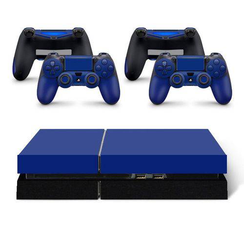 Skin Adesivo Protetor Playstation 4 (Preto Azul Escuro BD01)