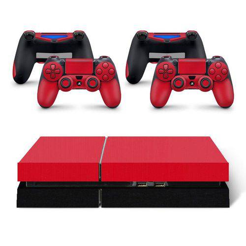 Skin Adesivo Protetor Playstation 4 (Preto Vermelho BD01)