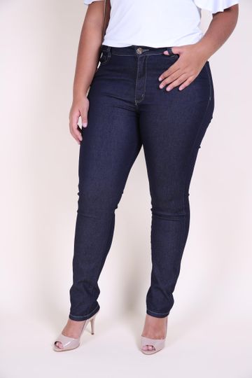 Calça Jeans Skinny Plus Size Jeans Blue 46