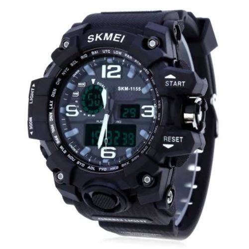 SKMEI 1155 Men LED Digital Quartz Watch - PRETO