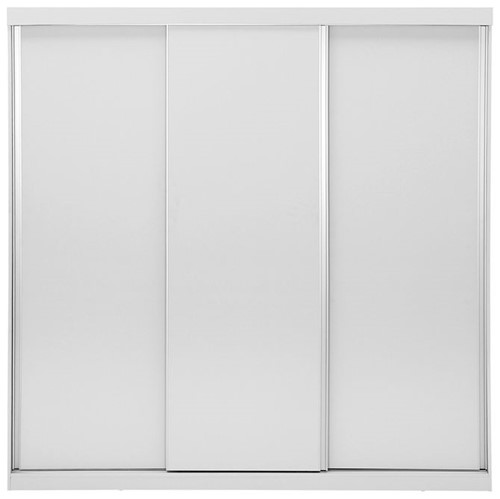 Slides Guarda-roupa C/1 Porta Espelhada Prata/branco