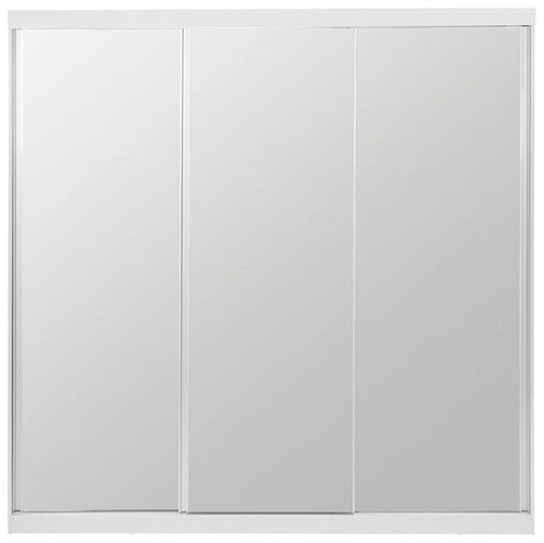 Slides Guarda-roupa com Porta Espelhada Branco/prata