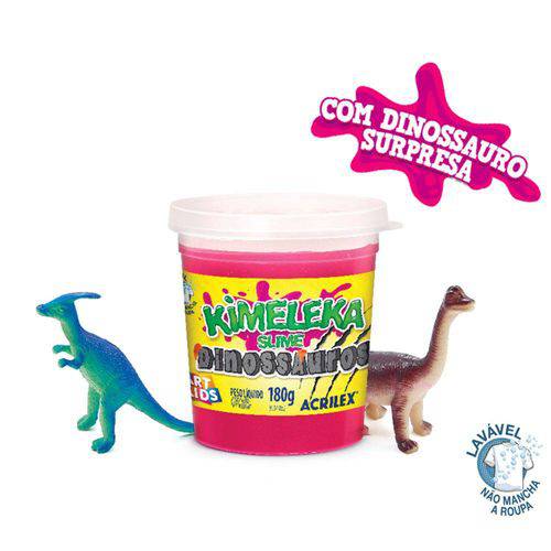 Slime Kimeleka Dinossauros 180g Cores Sortidas Acrilex