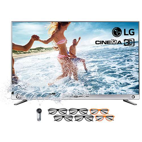Smart TV 3D LED 65" LG 65LA9650 Ultra HD 4K - 3 HDMI 3 USB 240Hz Wi-fi + 4 Óculos 3D + 2 Óculos Dual Play + Controle Smart Magic Frequência (960Hz))