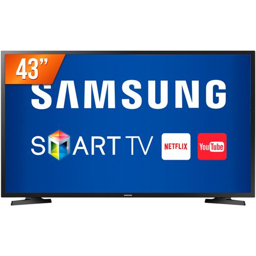 Smart TV LED 43'' Full HD Samsung J5290 HDMI USB Wi-Fi Integrado Conversor Digital