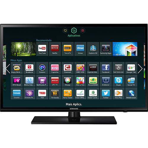 Smart TV LED 55" Samsung UN55H6103AGXZD Full HD com Conversor Digital 2 HDMI 2 USB 240Hz Wi-Fi + Função Futebol