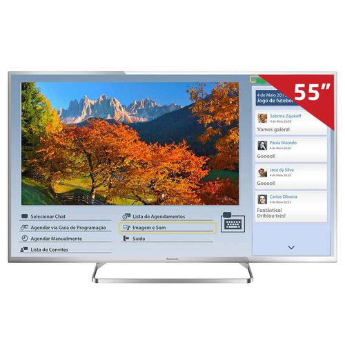 Smart Tv Led 3d 55” Tc-55as700b Panasonic, Full HD Hdmi USB, Conversor Digital e Wi-Fi Integrad