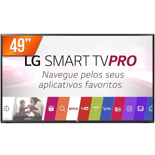 Smart TV PRO LED 49'' Full HD LG 49LJ551C 2 HDMI USB Wi-Fi Conversor Digital