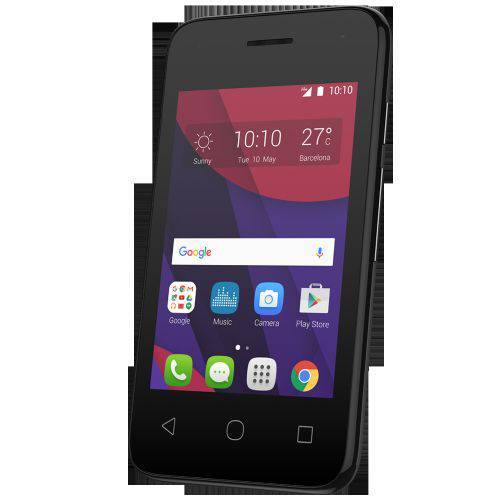 Smartphone Alcatel Pixi4 4017f Dual Chip Android 5.1, Tela de 3,5, 5mp, 4gb - Preto/Branco