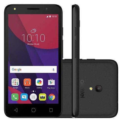 Smartphone Alcatel Pixi4 5 Lite Preto Dual Chip Android 6.0 Tela 5` 8gb com Tv Digital