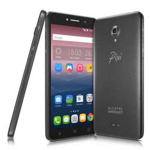 Smartphone Alcatel Pixi4 6.0 Preto Dual Chip Android 5.1 3G Memória Total 24GB.