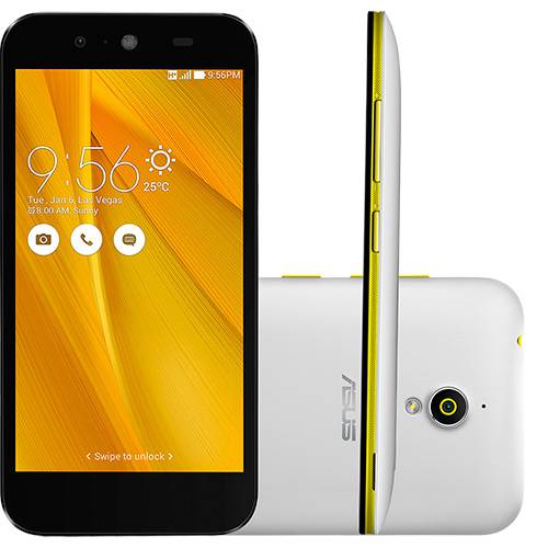 Smartphone Asus Live Dual Chip Desbloqueado Android 5 Tela 5''''16GB Wi-Fi Câmera 8MP e TV Digital - Branco